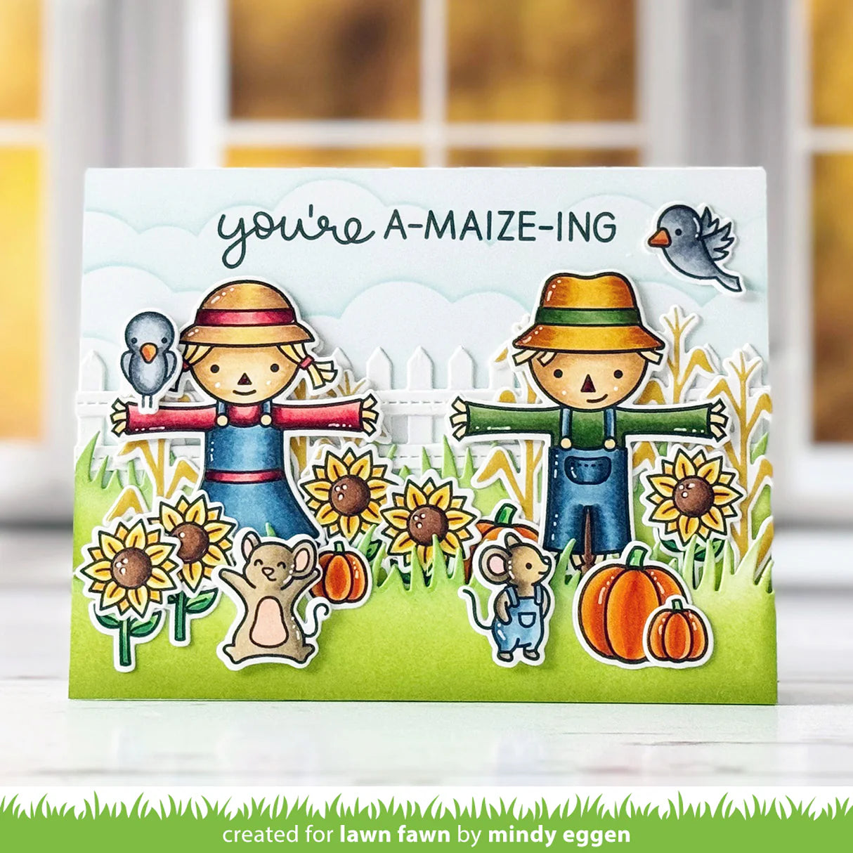 Lawn Fawn YOU CROW GIRL Stamp & Die Set