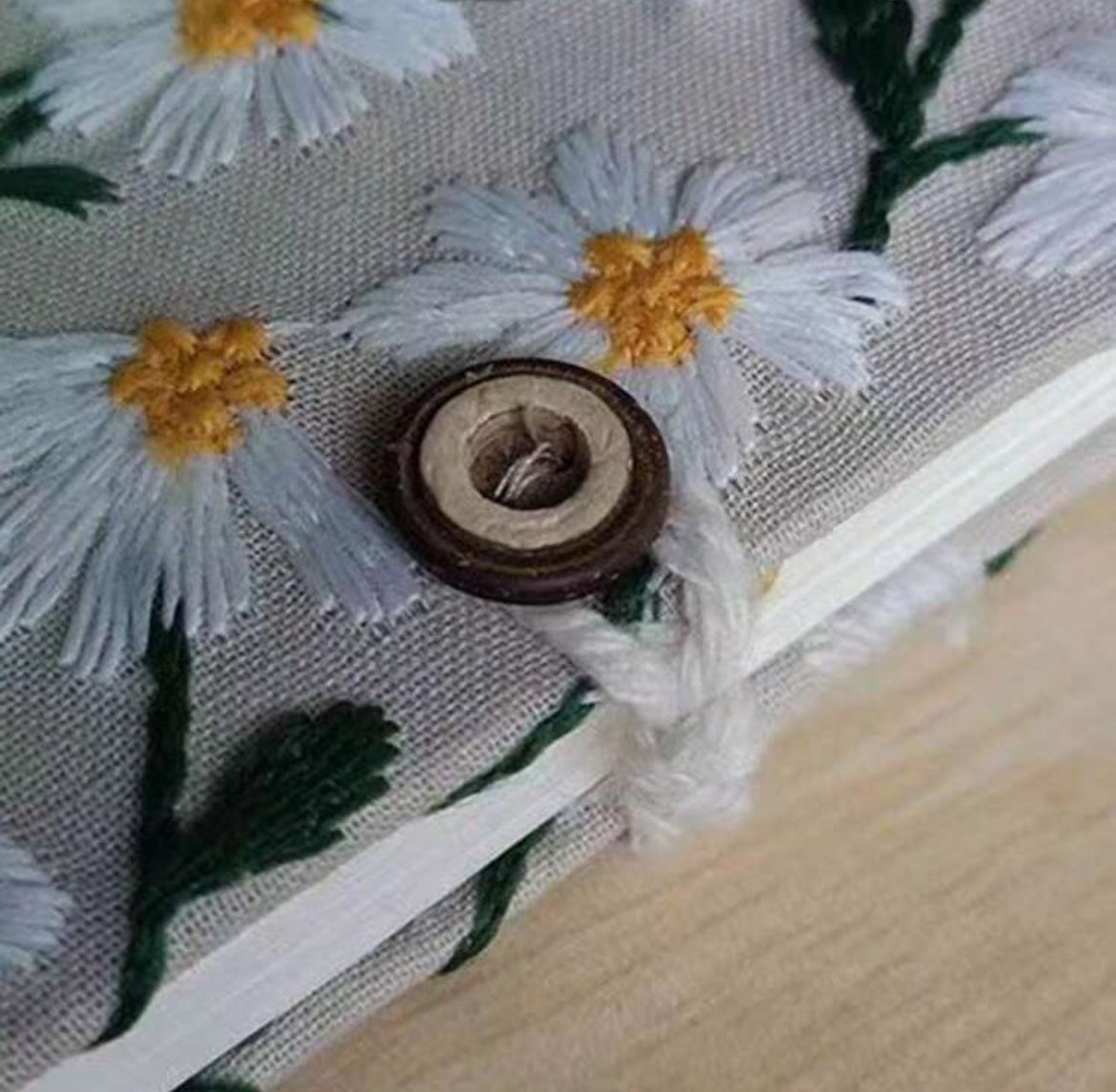 A5 Embroidery DAISY BLANK Journal NoteBook