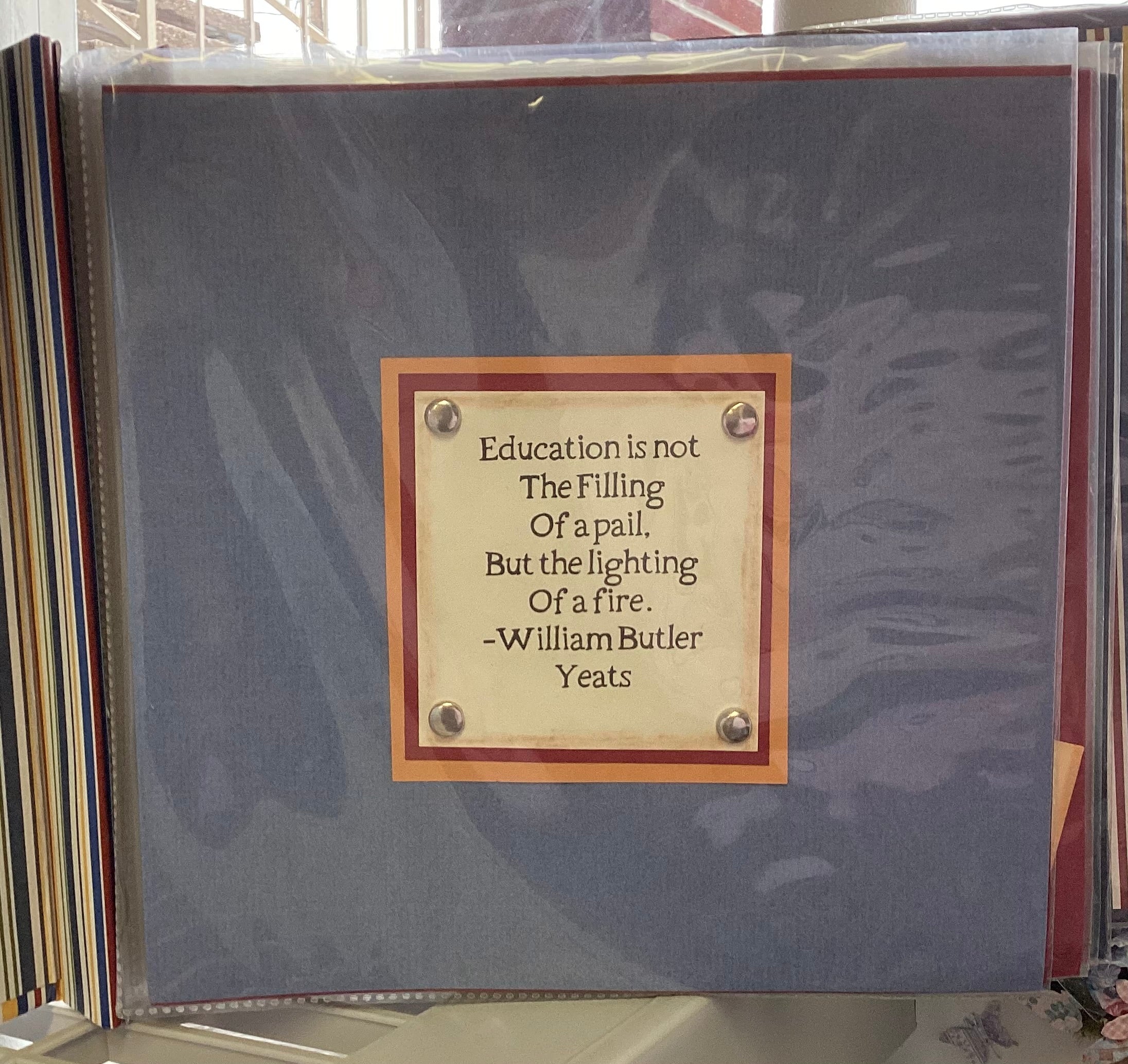 PREMADE ABC SCHOOL 8"X8” Postbound Scrapbook Album