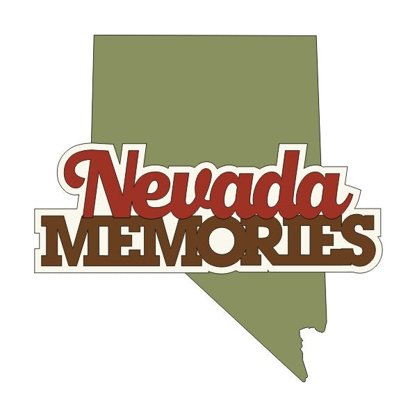 Scrapbook Customs NEVADA NATURAL MEMORIES Layered Laser Diecut