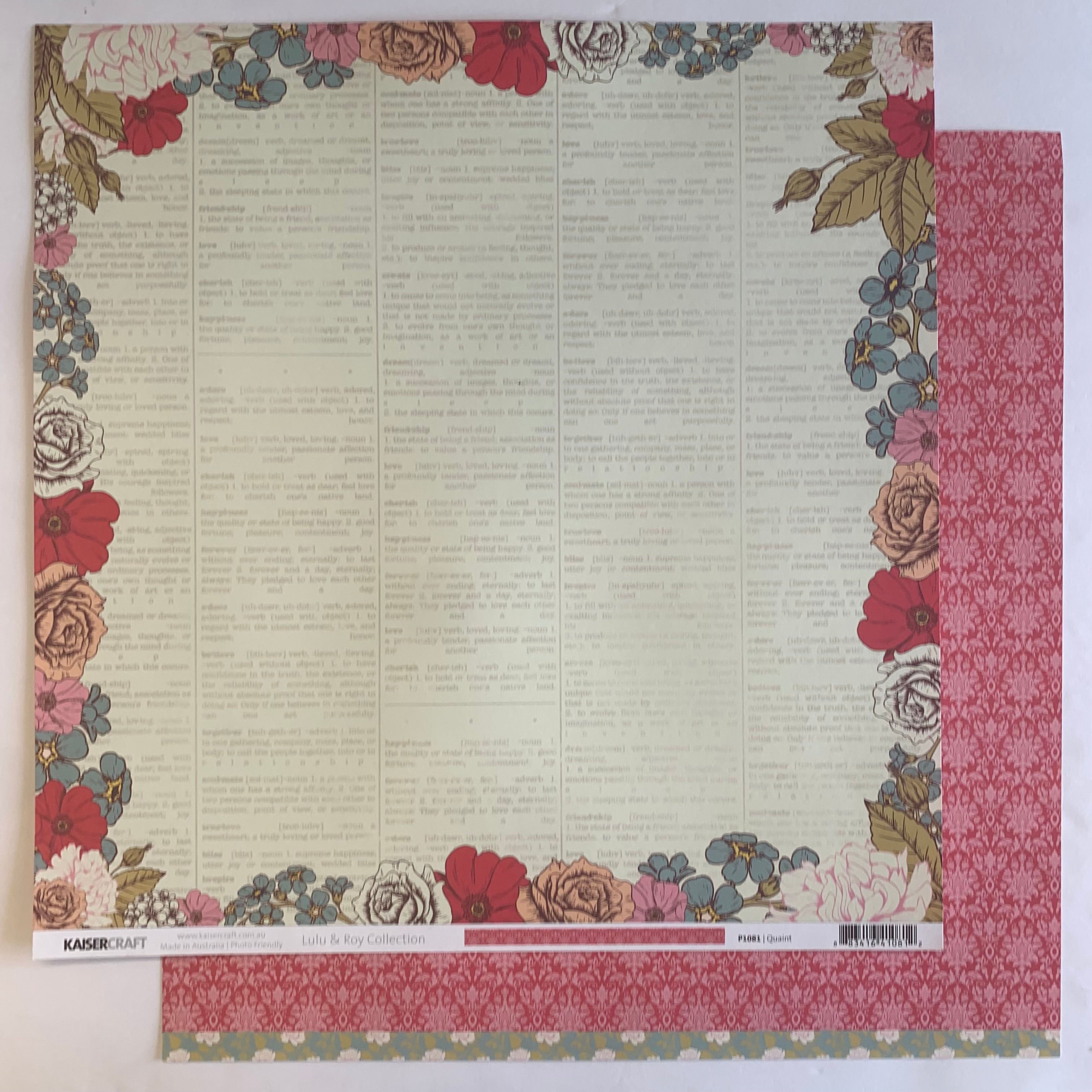 Kaisercraft LULU & ROY Collection 12"X 12" Scrapbook Paper