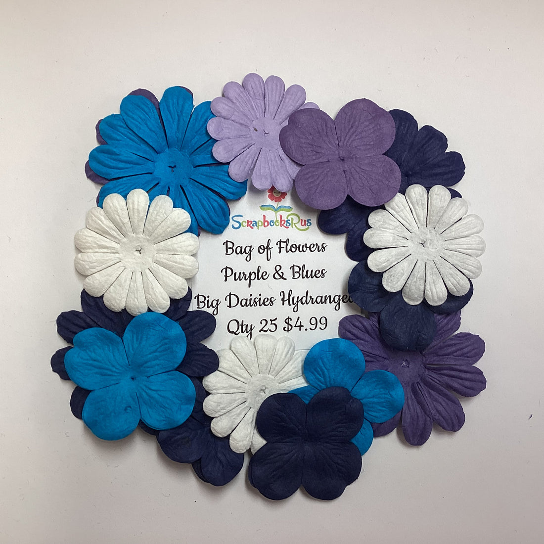 ScrapbooksRus Bag of Flowers Daisies & Hydrangeas