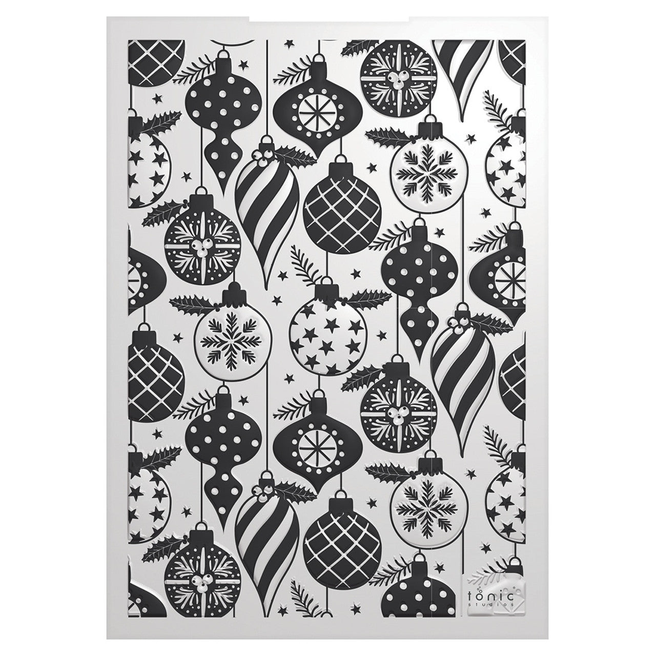 Tonic Studios A Candy Cane Christmas BOUNTIFUL BAUBLES 3D Embossing Folder