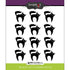 Scrapbook Customs BLACK CAT Stickers 12pc