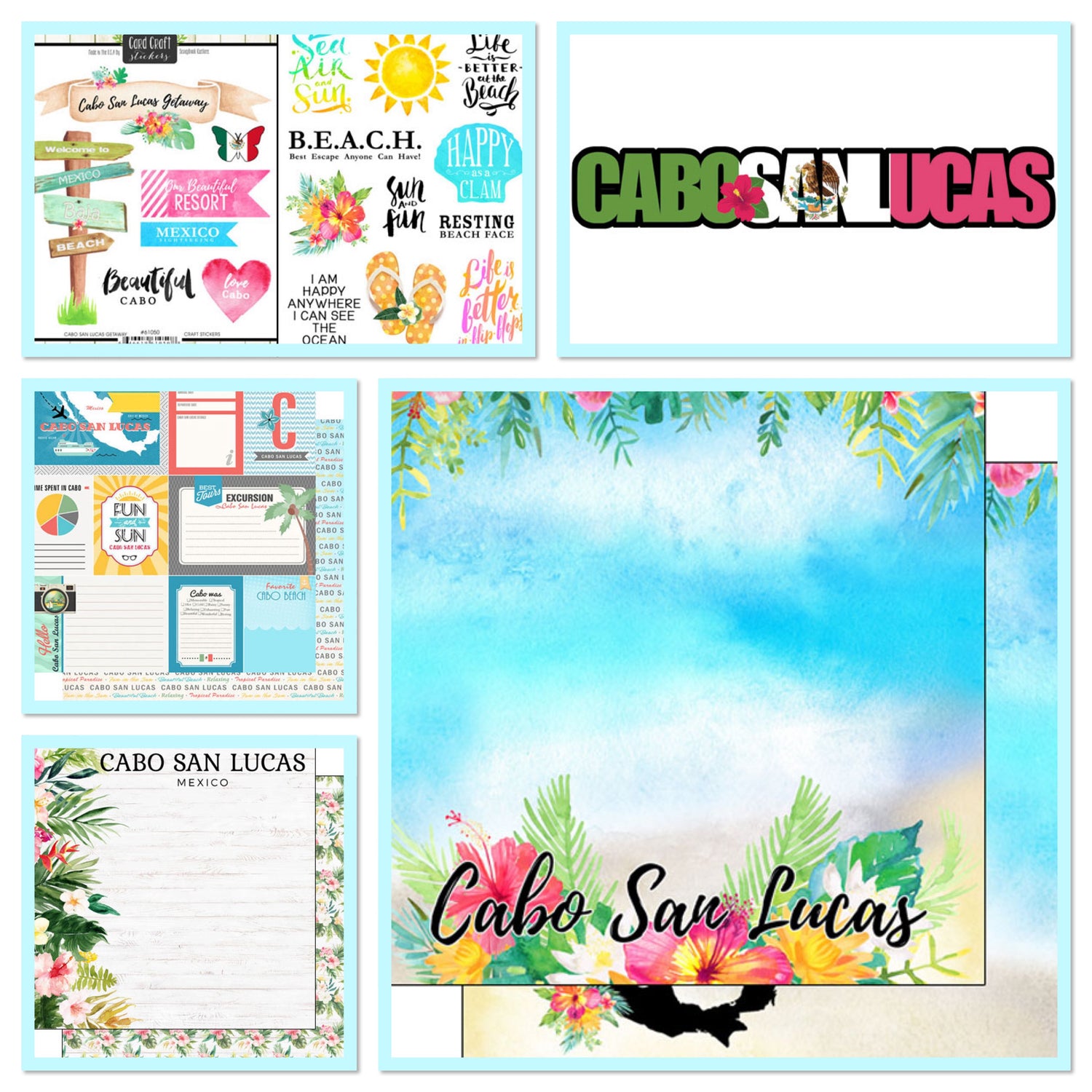Scrapbooksrus CABO SAN LUCAS GETAWAY 12”X12” Scrapbook Kit