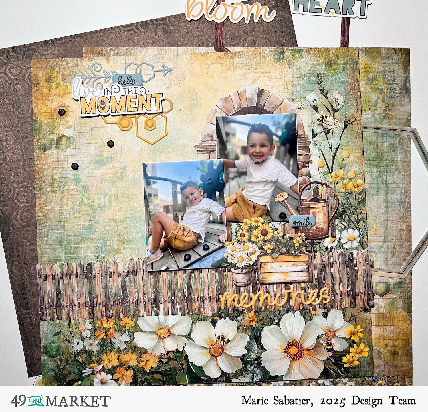 49 and Market BOTANICAL BUZZ Chipboard Words 32pc