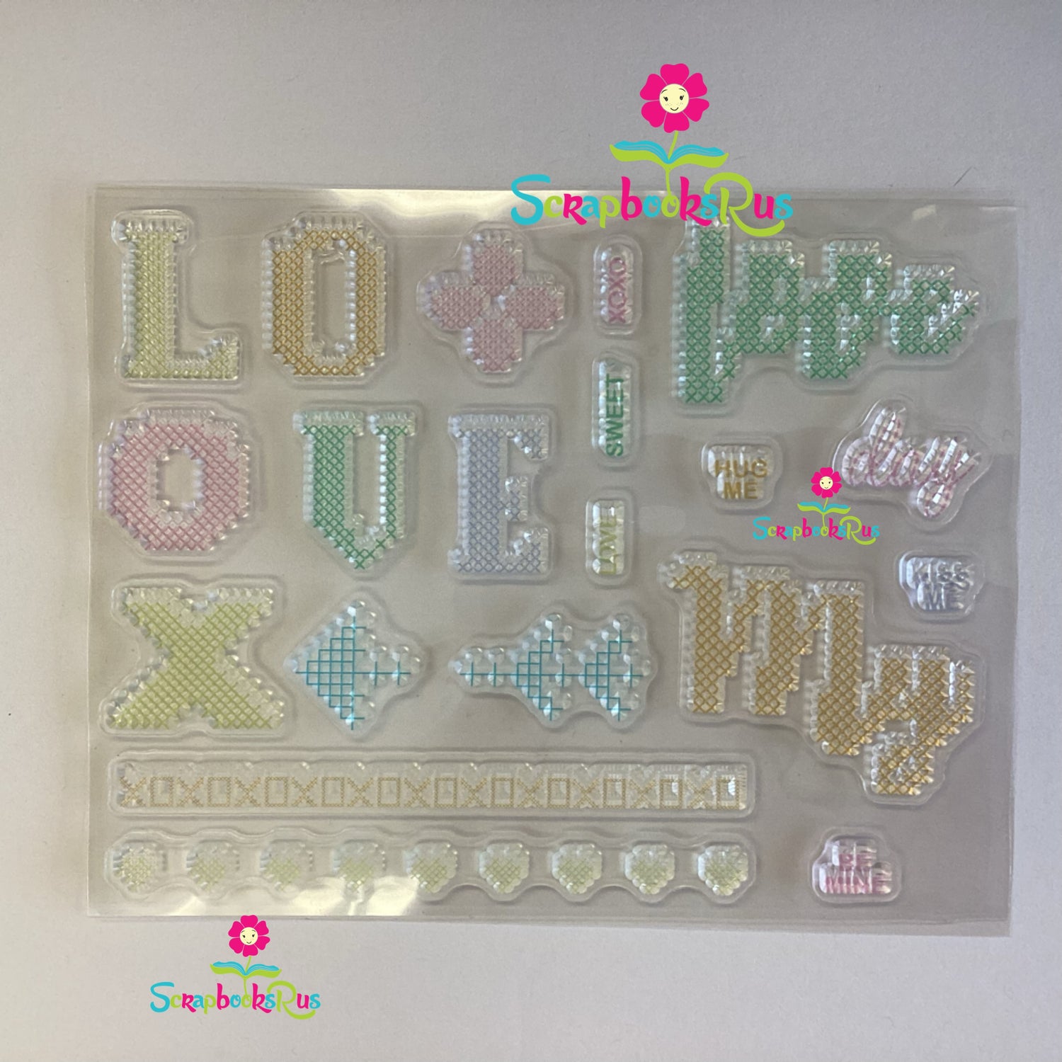 Diamond Press VALENTINES STITCH Stamp & Die Set