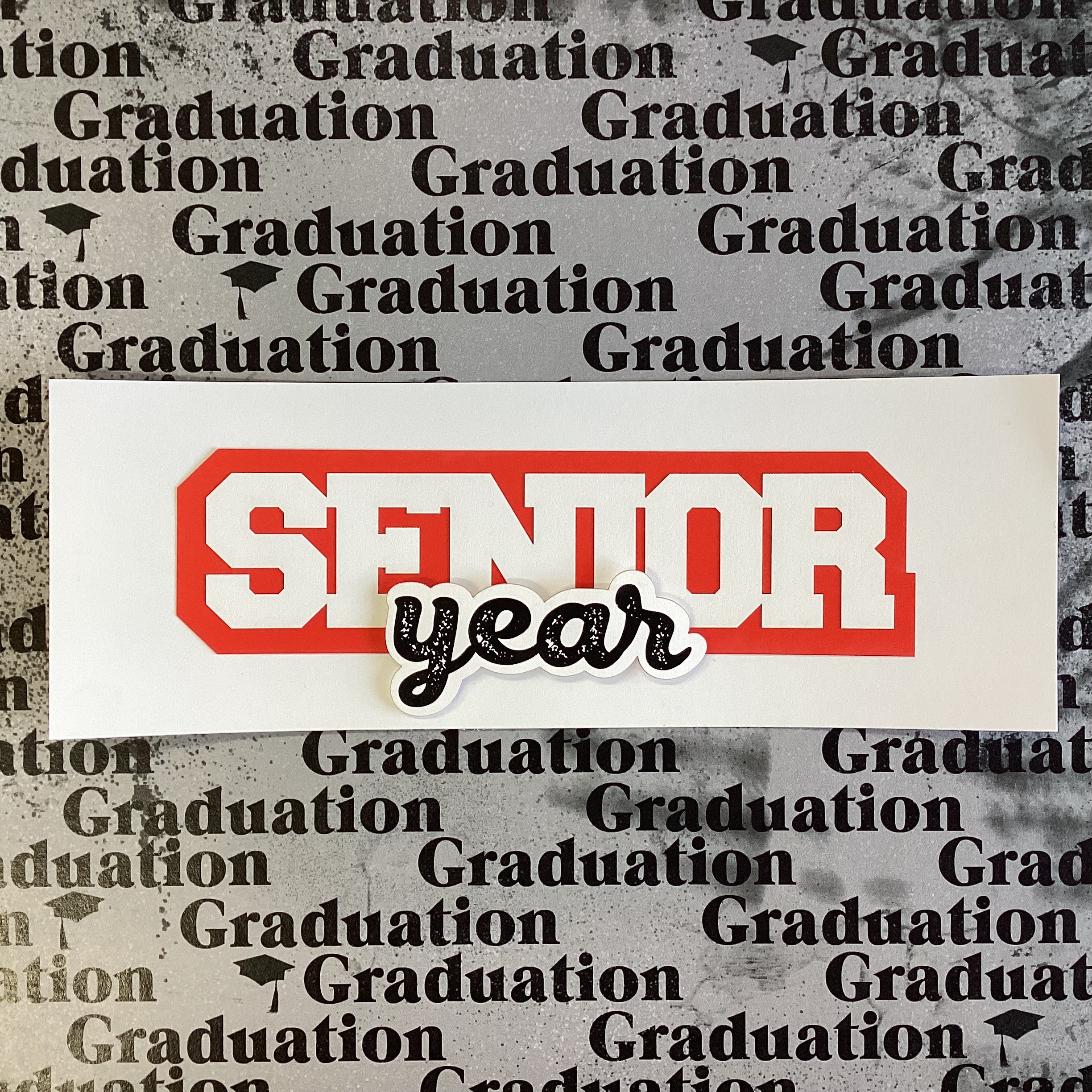 SENIOR YEAR Laser Title Cuts 3"X7" 1pc