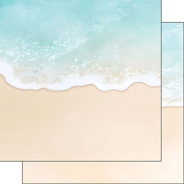 Scrapbook Customs BEACH WAVE 12X12 Scrapbook Paper