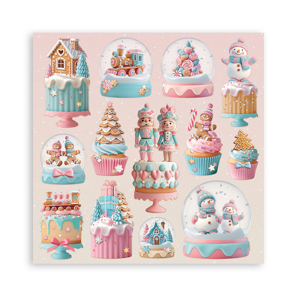 Stamperia Candy Christmas MAXI PAD 12"X12" Scrapbook Paper Pack