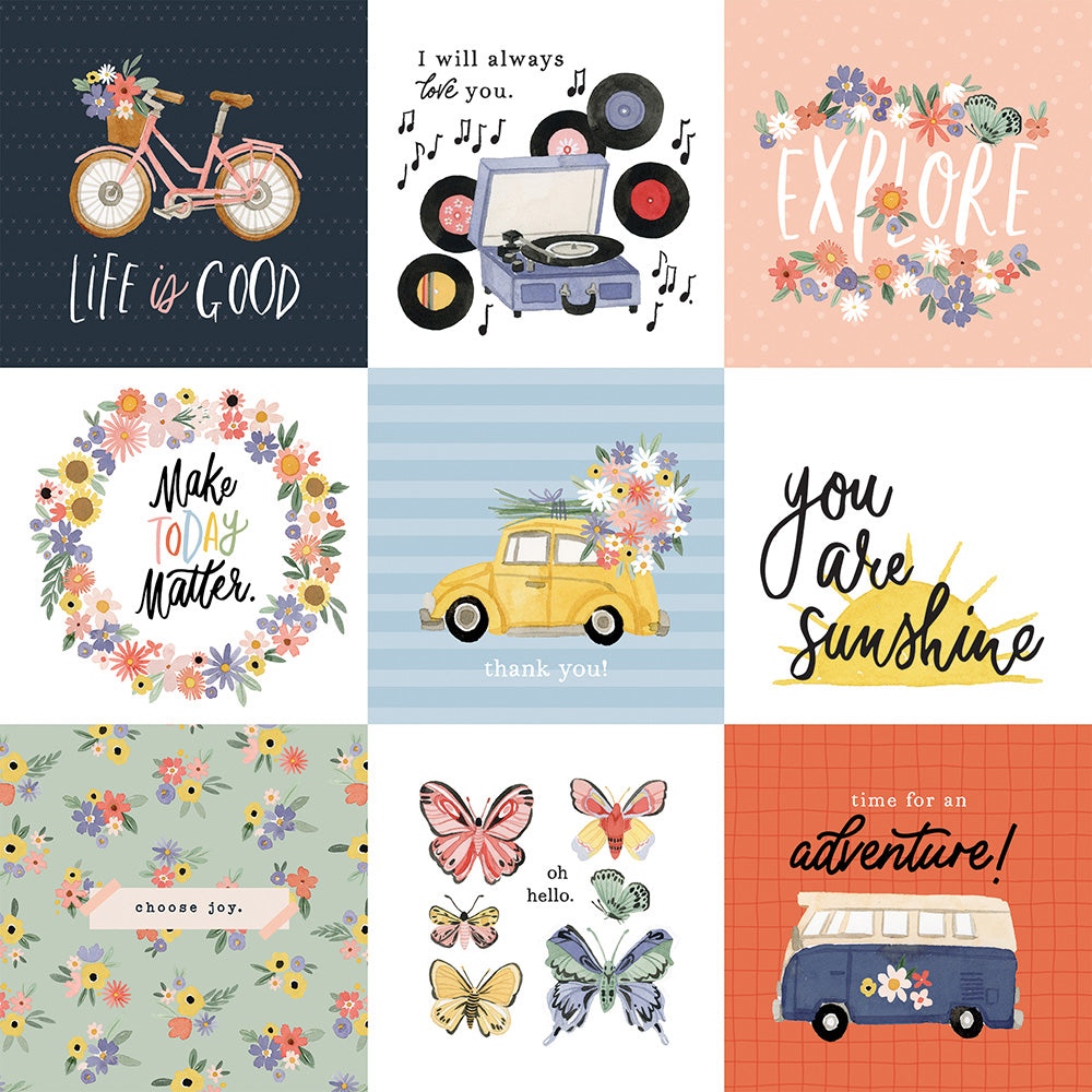 Carta Bella HERE THERE and EVERYWHERE 12"X12" Scrapbook Paper