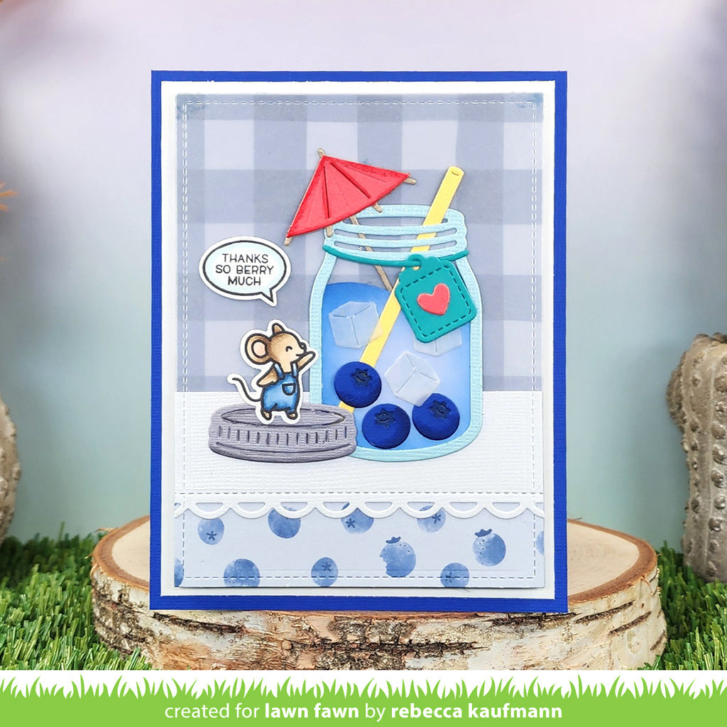 Lawn Fawn Lawn Cuts BUILD A DRINK MASON JAR ADD-ON Custom Craft Dies 11pc