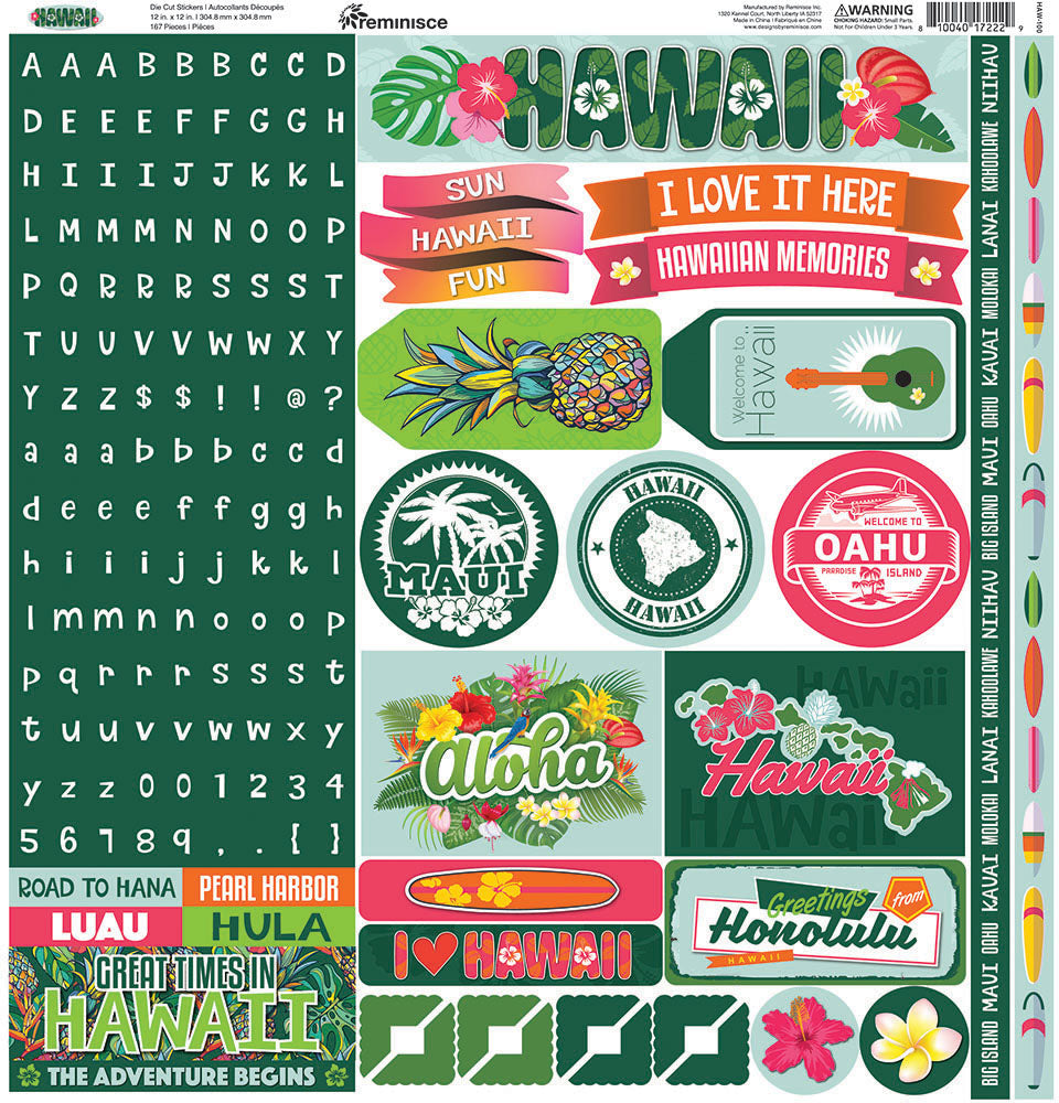 Reminisce HAWAII 12"X12" Scrapbook Kit 9pc
