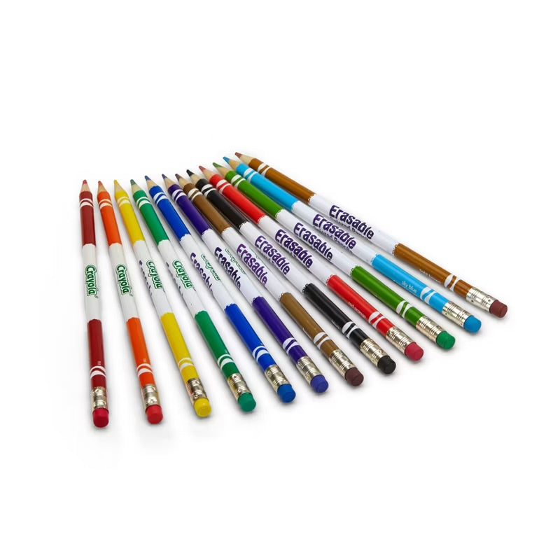 Crayola ERASABLE COLORED PENCILS 12pc