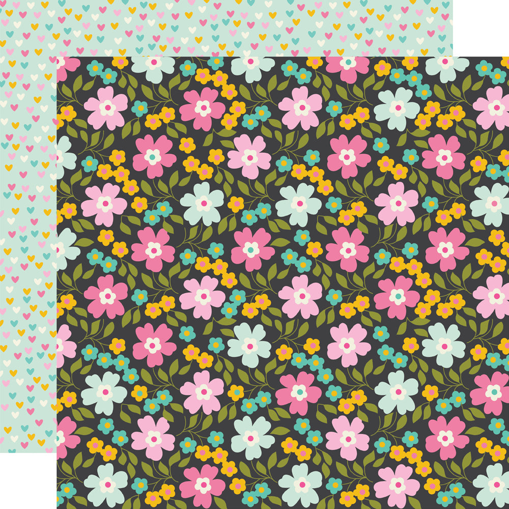 Simple Stories Crafty Babe I LIVE LOVE SCRAP 12”X12” Scrapbook Paper