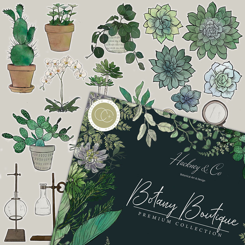 Craft Consortium BOTANY BOUTIQUE 12X12 Premium Paper Pad 30pc