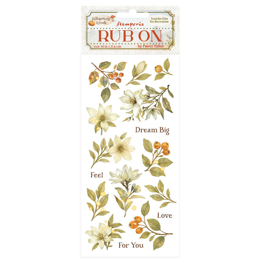Stamperia WHISPERING WOODS RUB ON Rubon Sheet