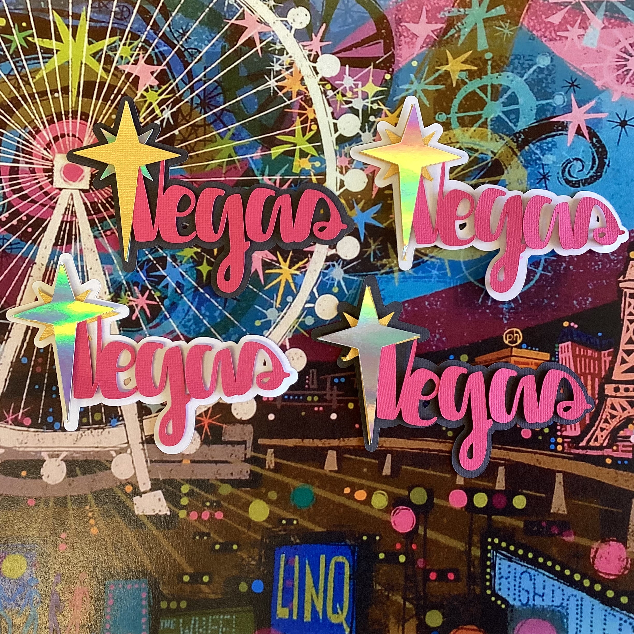 Scrapbooksrus Diecut STAR VEGAS Word Die Cuts
