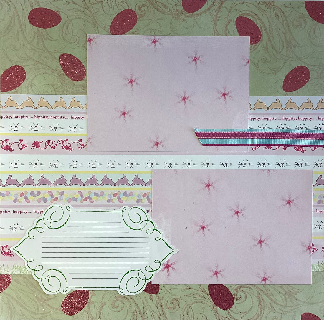 The Robin’s Nest BUNNY STRIPES Easter (2) 12x12 Page Kit