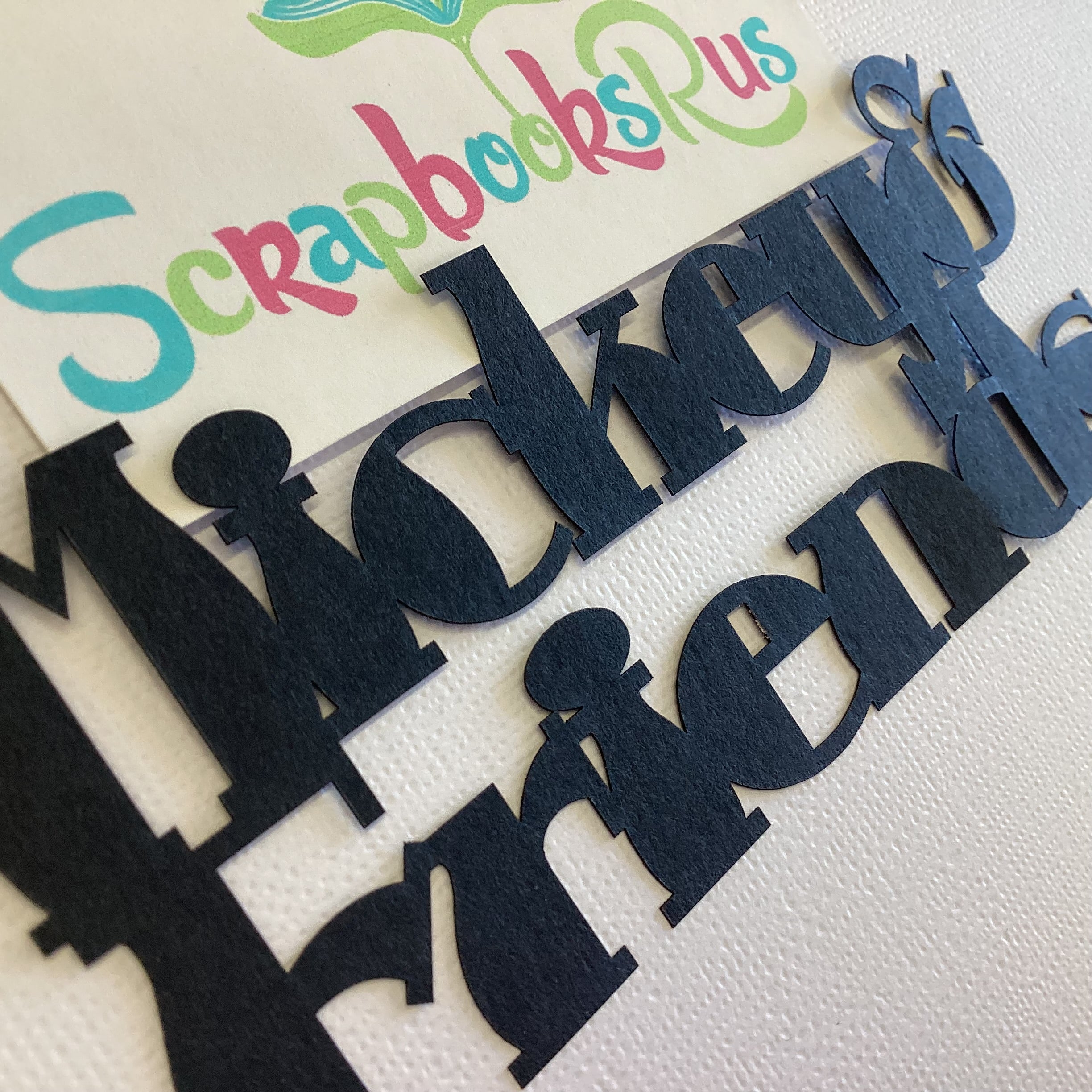 Laser Cut MICKEY & FRIENDS Diecut Scrapbook Title