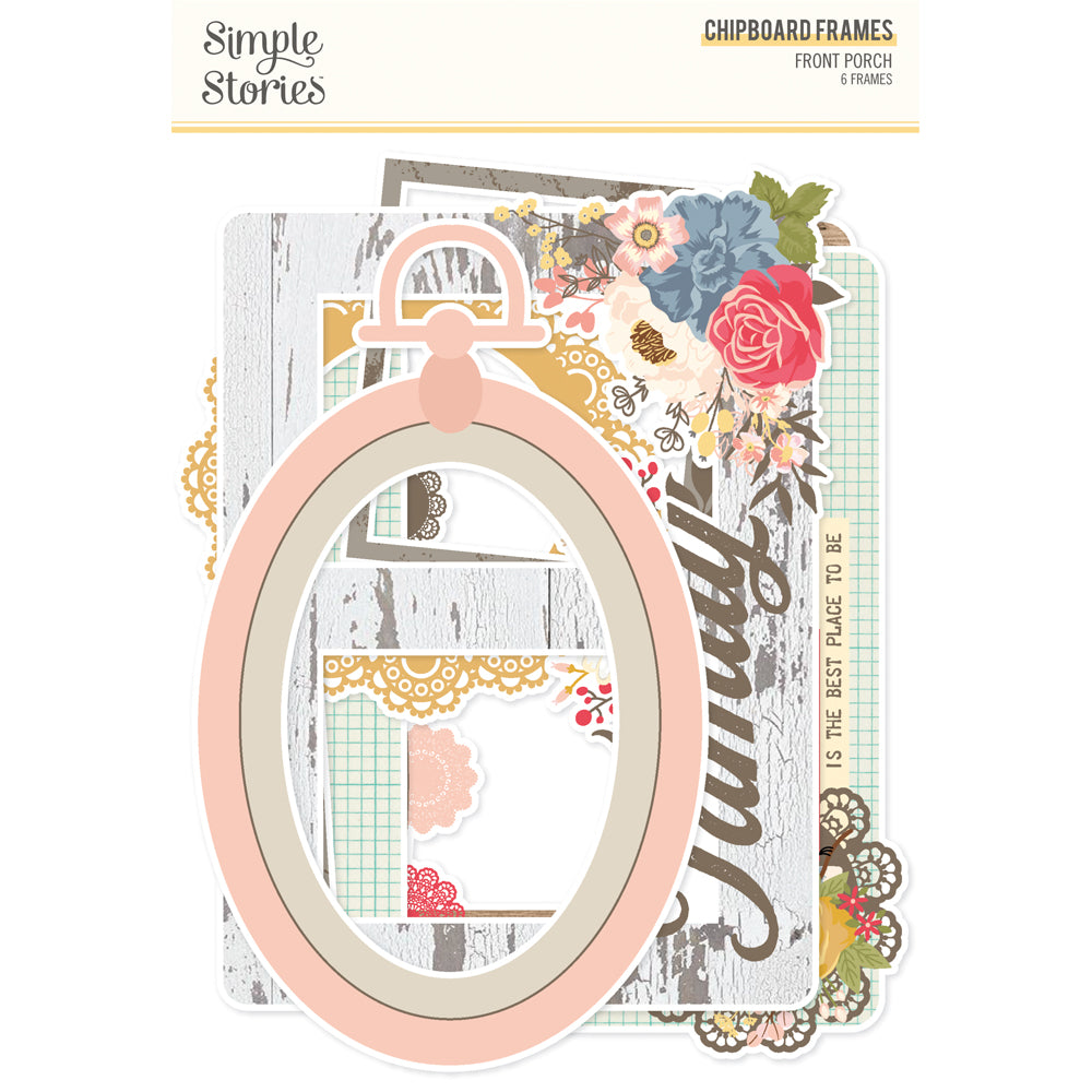 Simple Stories FRONT PORCH Chipboard Frames 6pc
