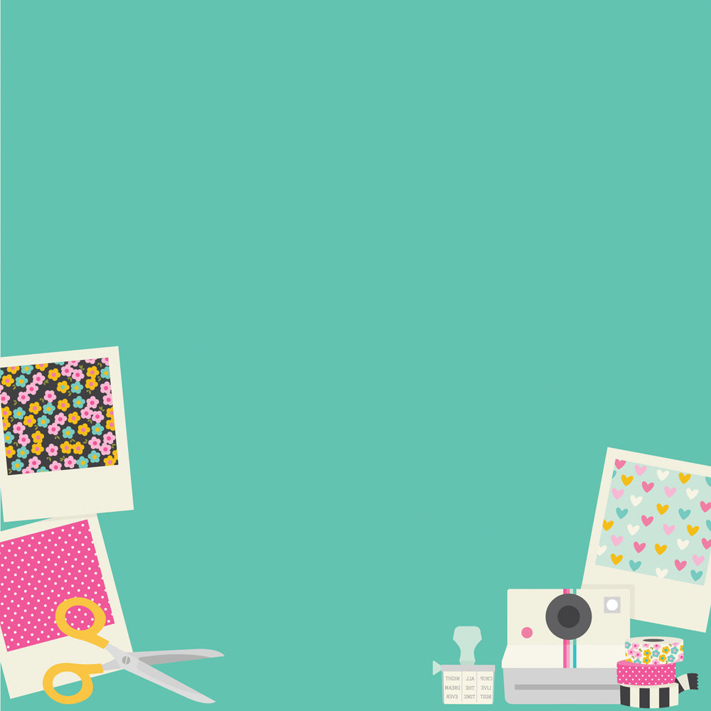 Simple Stories Crafty Babe MAKING MEMORIES 12”X12” Scrapbook Paper