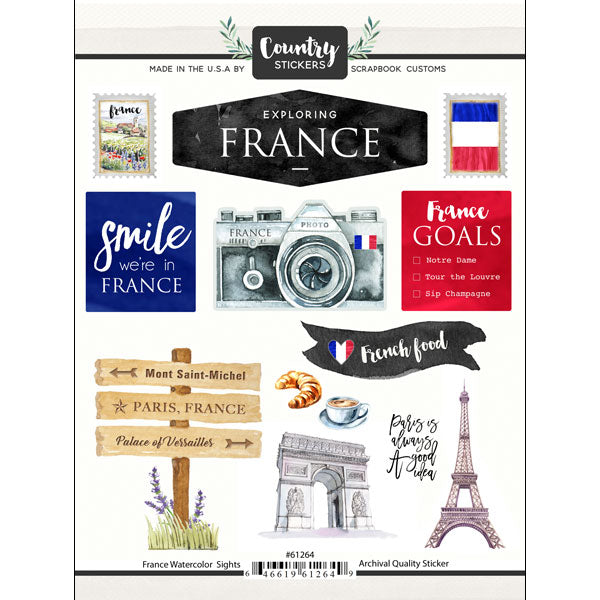 Scrapbooksrus FRANCE ADVENTURE 12”X12” Scrapbook Kit