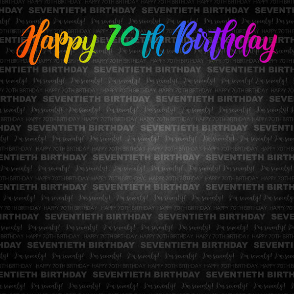 NEON 70th BIRTHDAY DS 12"X12" Scrapbook Paper