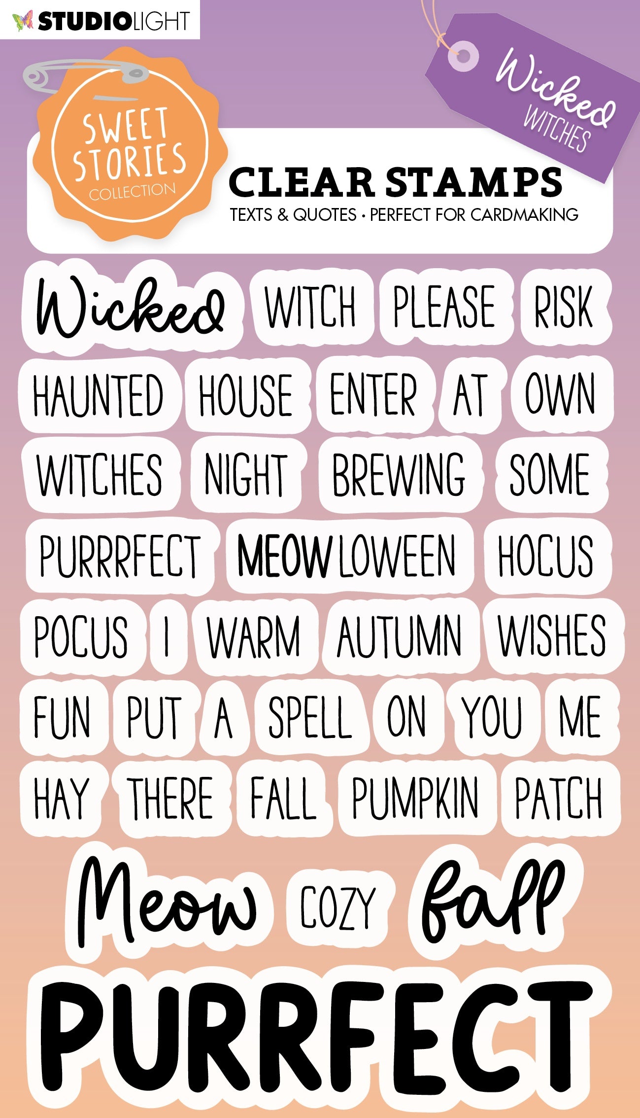 Studio Light Sweet Stories WICKED WITCHES Clear Stamps