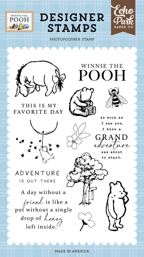 Echo Park WINNIE THE POOH Clear Designer Stamps