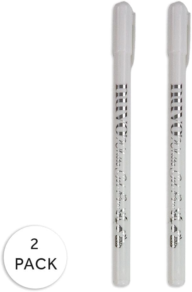 Nuvo WHITE Gel Pens 2pc