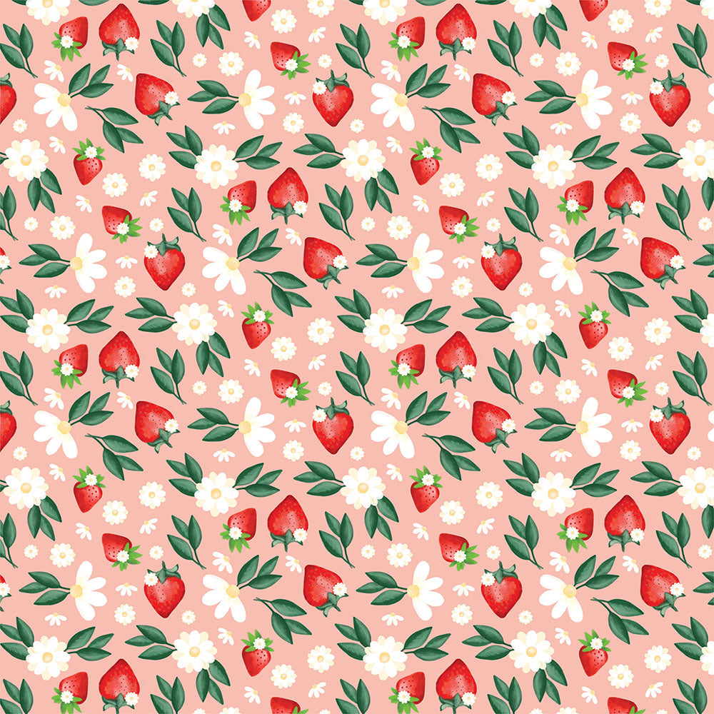 Carta Bella Fruit Stand SWEET DAY STRAWBERRIES 12"x12" Paper