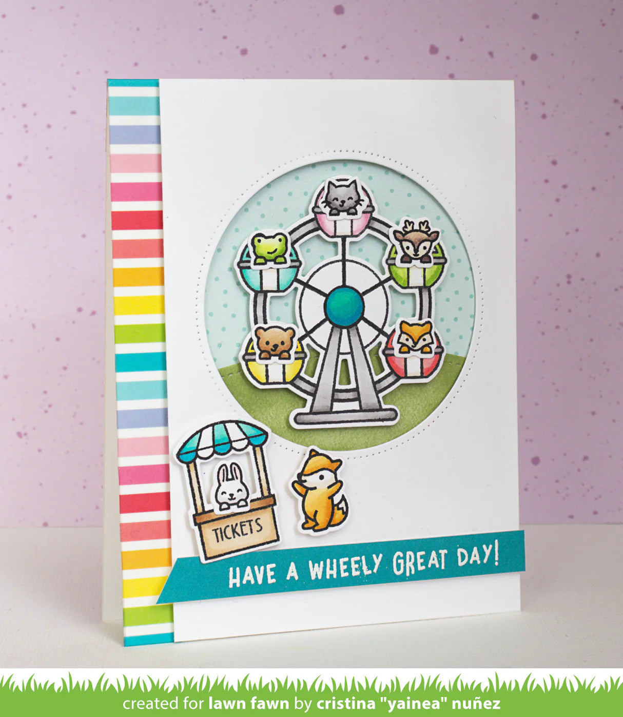 Lawn Fawn WHEELY GREAT DAY Stamp & Die Set
