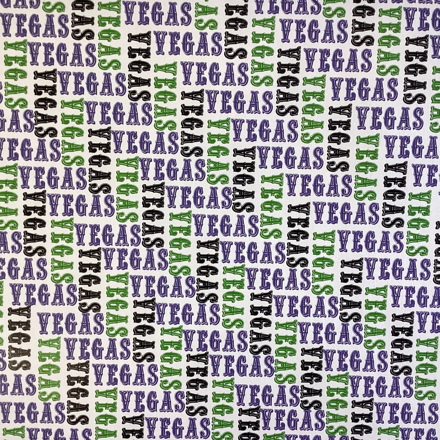 Initial Scramble VEGAS LIME & PURPLE 12X12 Paper Scrapbook Customs
