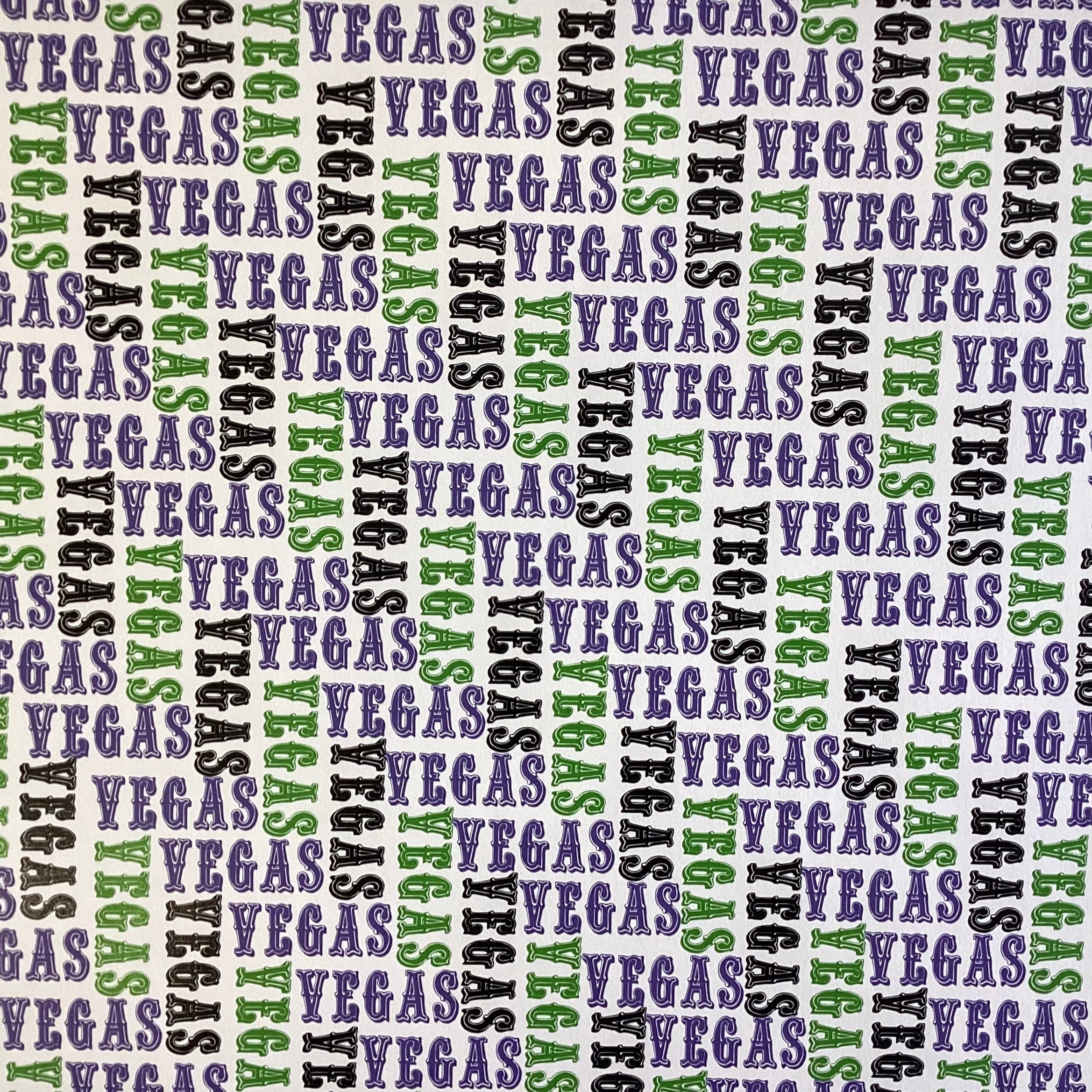 Initial Scramble VEGAS LIME & PURPLE 12X12 Paper Scrapbook Customs