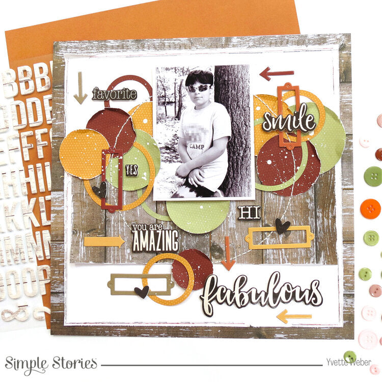Simple Stories Color Vibe BOHO Chipboard Bits 120pc