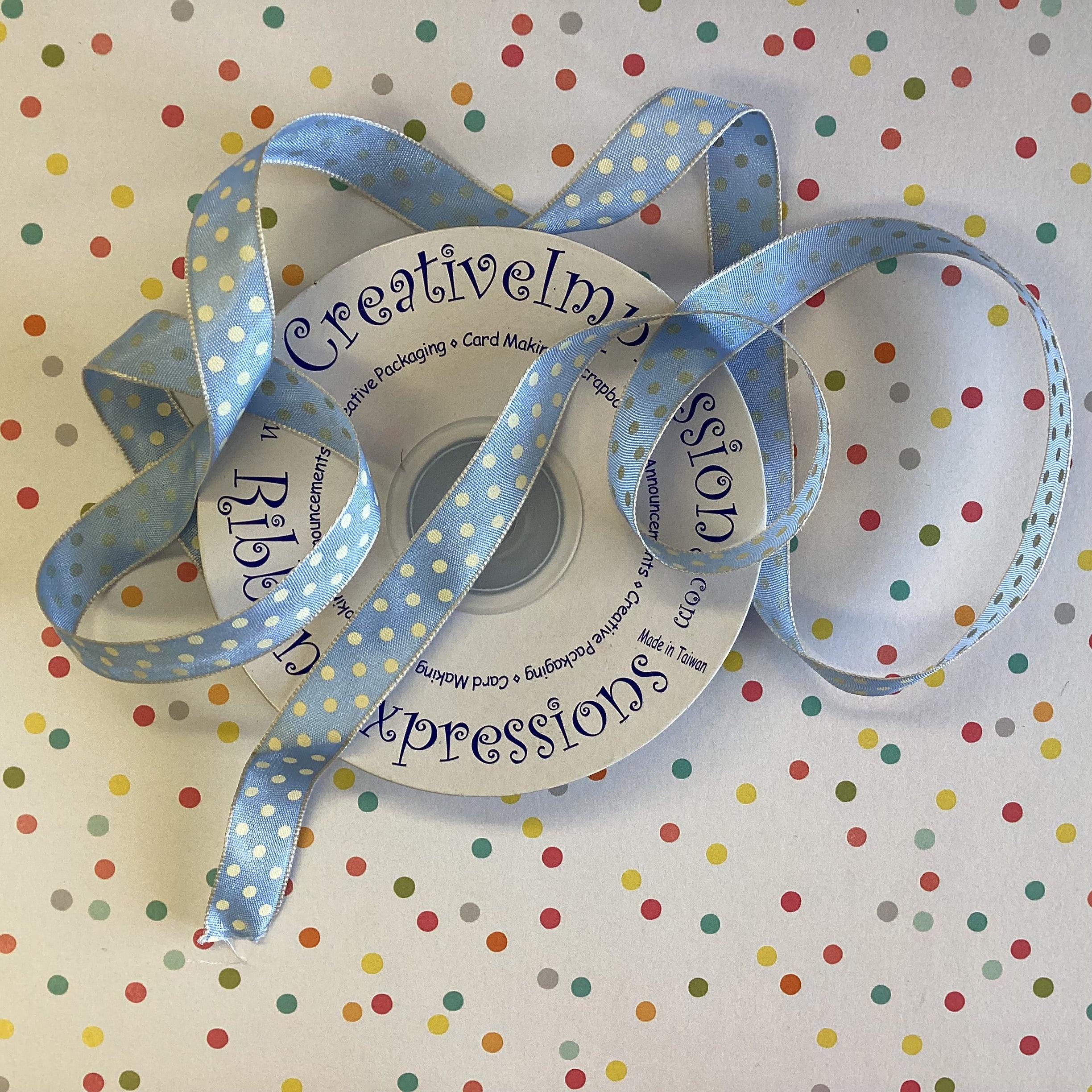 Creative 1/2" POLKA DOT RIBBON Trim 1 yard yd