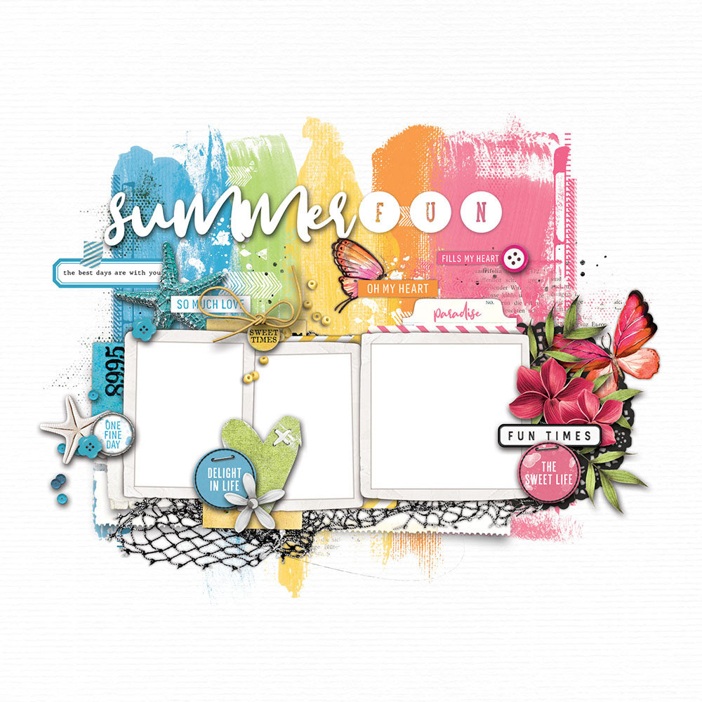 49 and Market Vintage Artistry SUNBURST ULTIMATE PAGE KIT Scrapbook