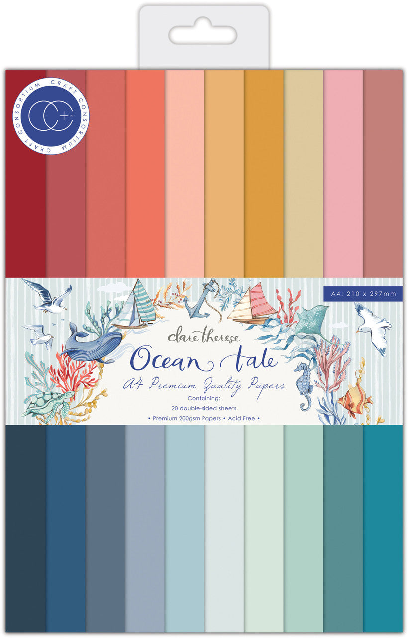 Craft Consortium OCEAN TALE A4 Premium Quality Papers 20 Sheets
