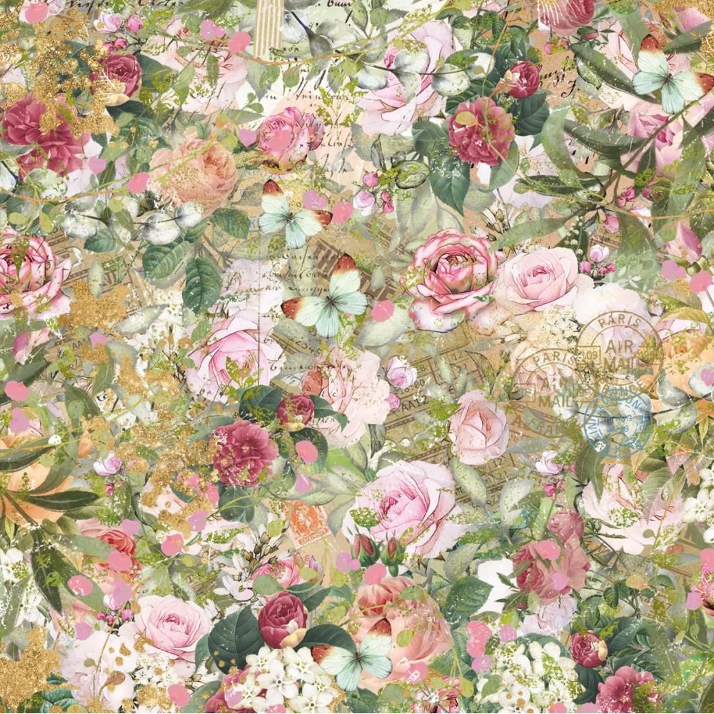 Crafters Companion VINTAGE ROSE Collection 6X6" Paper Pad 36 Sheets