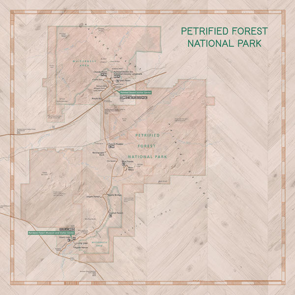 Scrapbook Customs NATIONAL PARK MAP AND WORDS 12"X12" Scrapbook Paper
