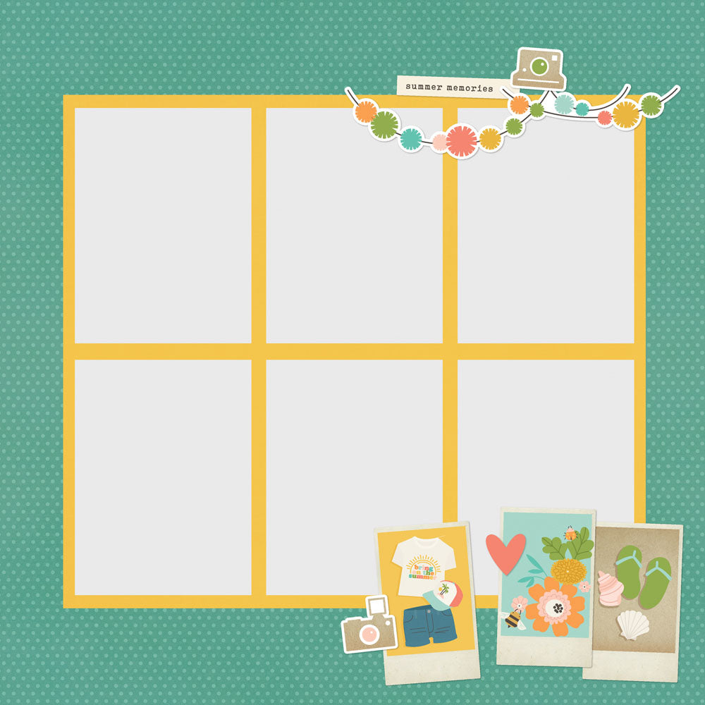 Simple Stories Simple Pages SUMMER SNAPSHOTS Page Pieces