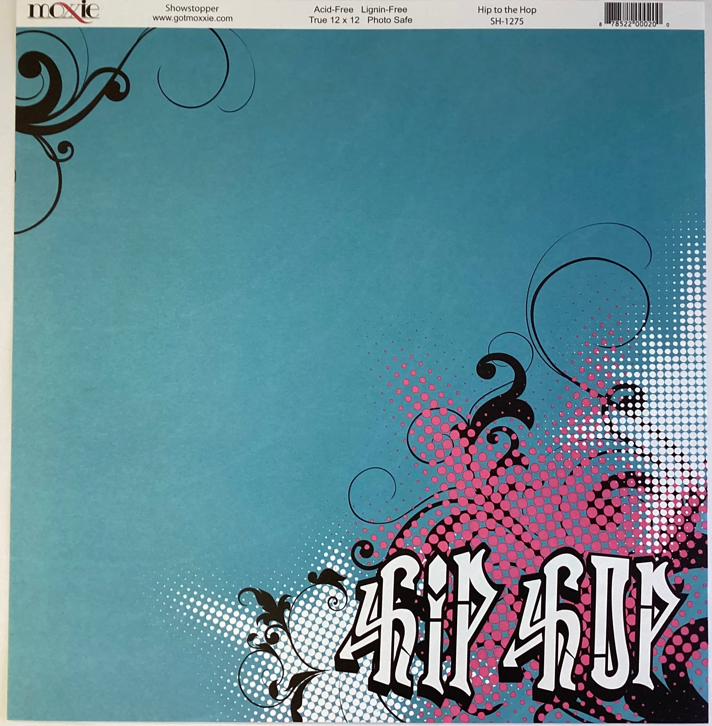 Moxxie Showstopper HIP TO THE HOP 12"X12" Scrapbook Paper