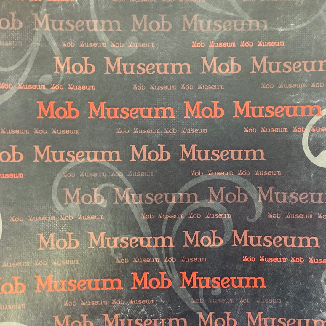 Old Antique Words MOB MUSEUM 12"X12" Scrapbook Paper