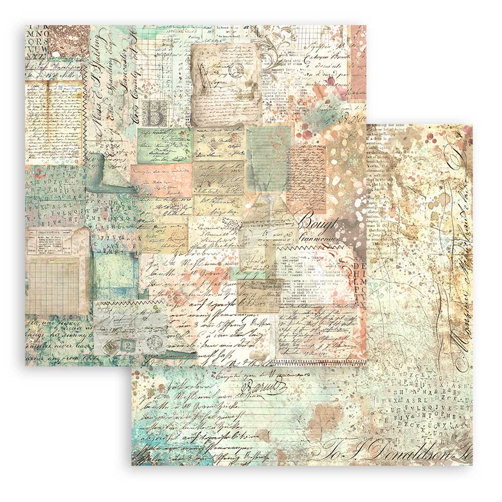Stamperia Maxi Backgrounds BROCANTE ANTIQUES 12"X12" Scrapbook Paper Pack