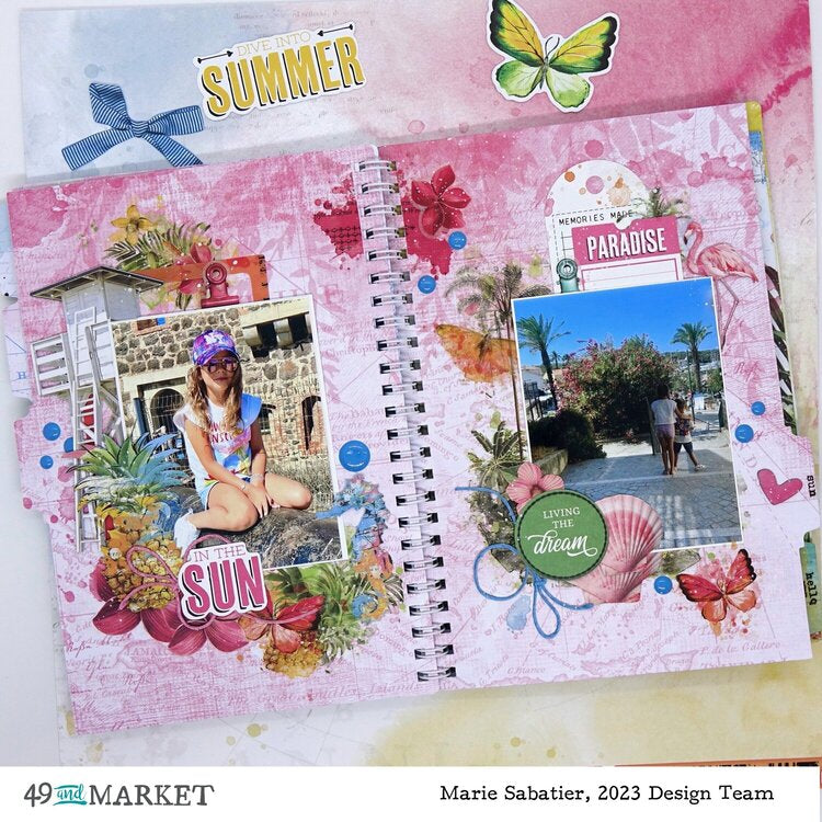 49 and Market Vintage Artistry SUNBURST SPIRAL NOTEBOOK SET