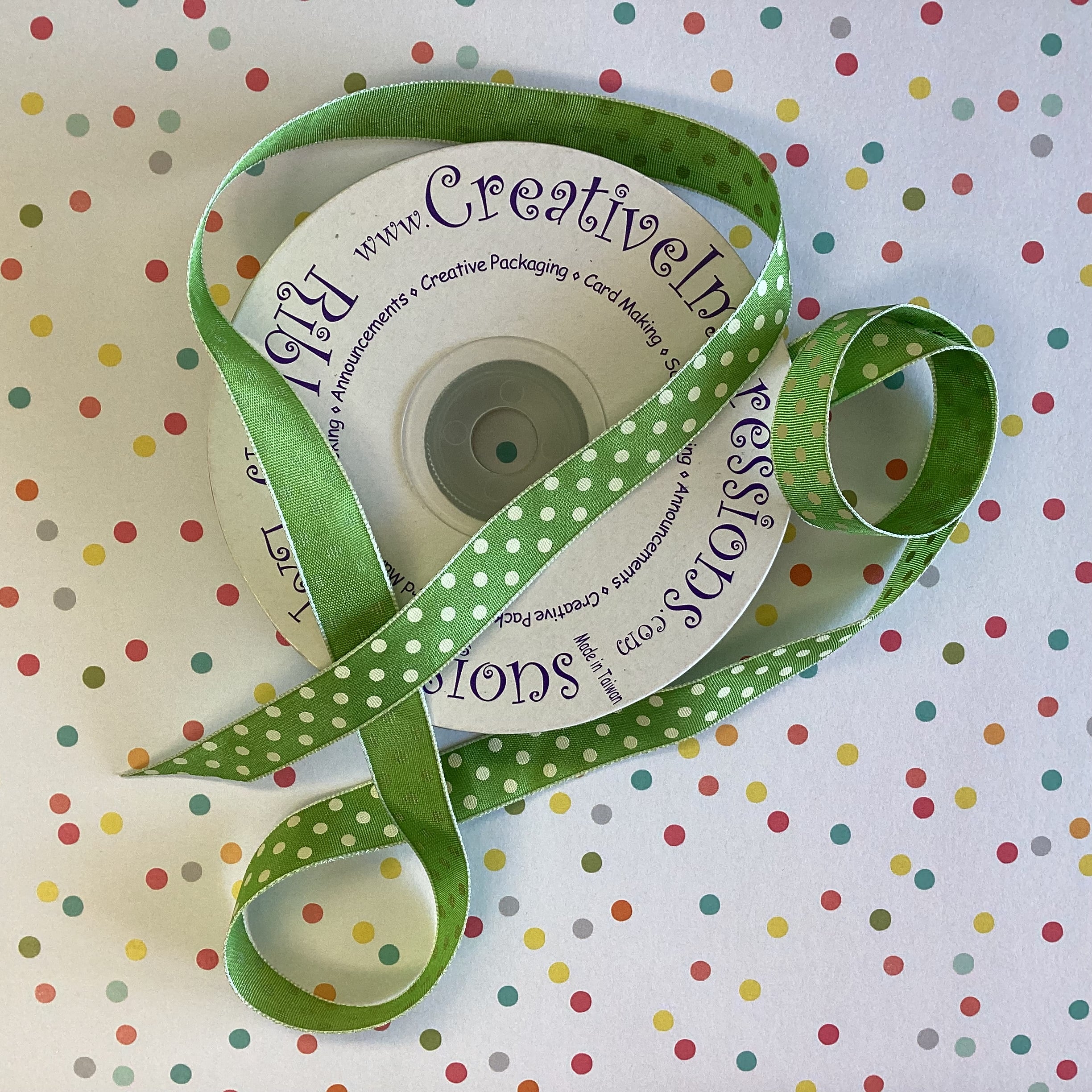 Creative 1/2" POLKA DOT RIBBON Trim 1 yard yd