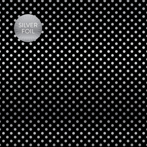 Echo Park BLACK SILVER FOIL 12"X12" Foiled Paper