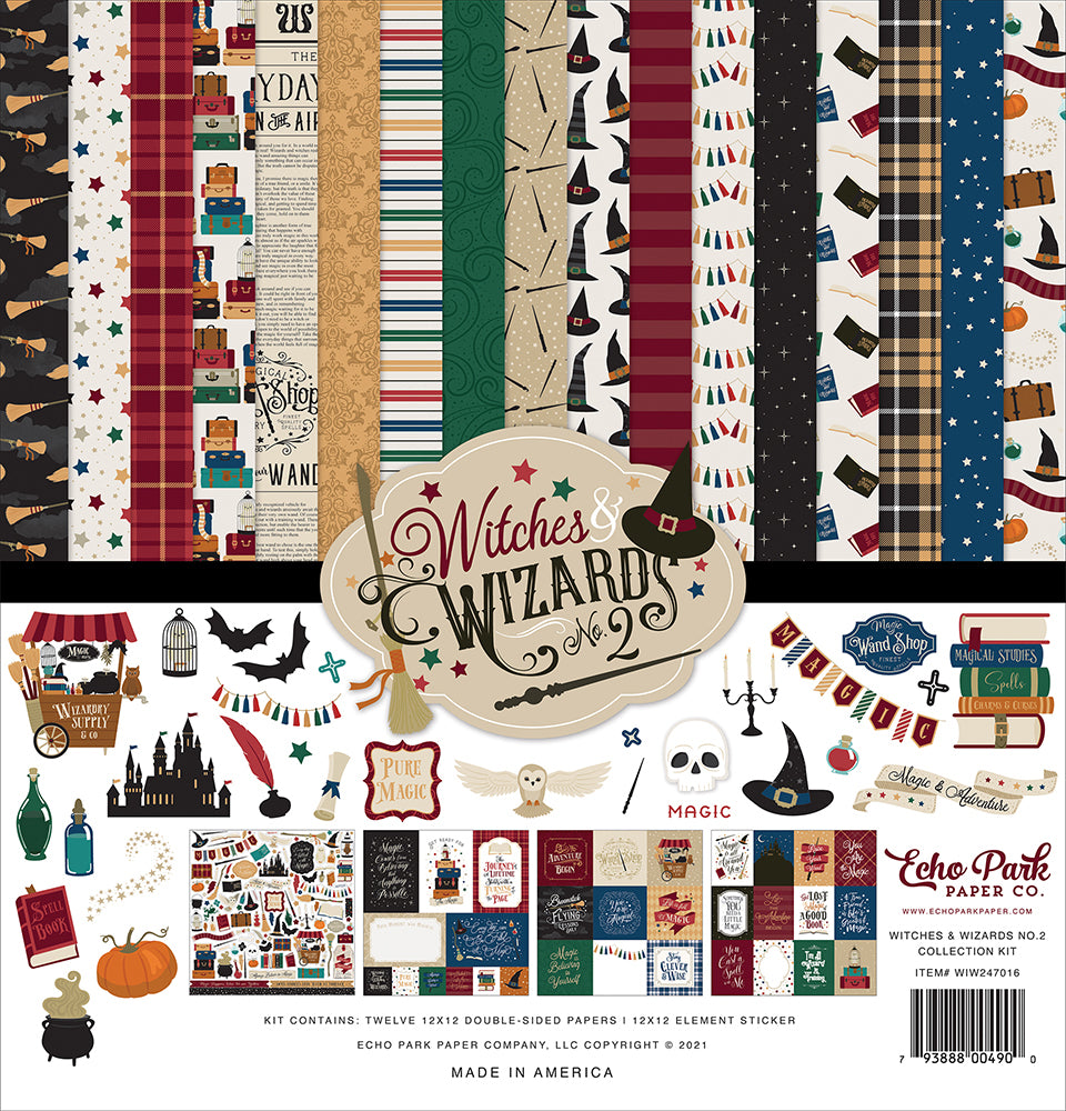 Echo Park WITCHES And WIZARDS 2 12”x12” Scrapbook Collection Kit