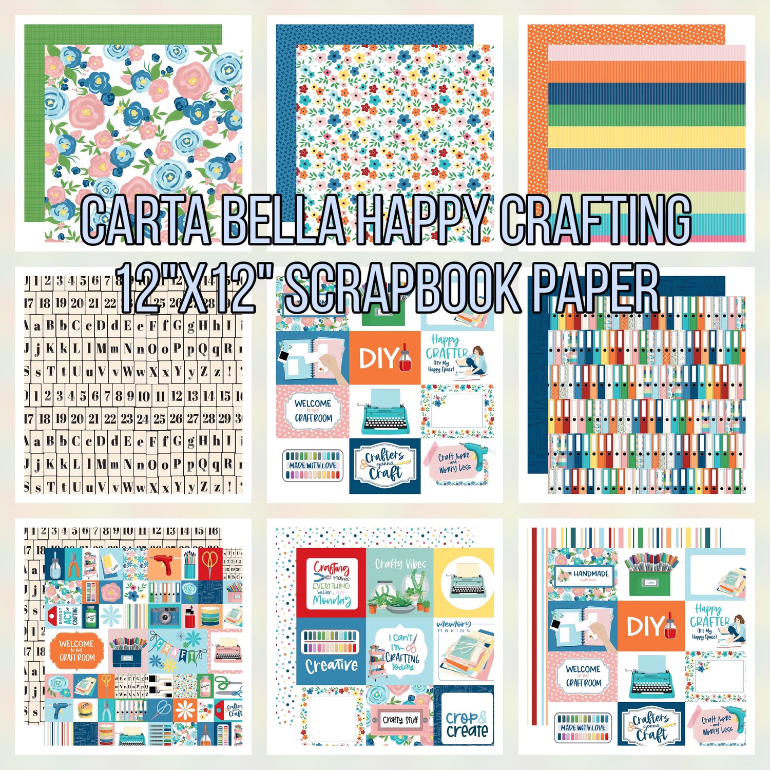 Carta Bella HAPPY CRAFTING 12"X12" Scrapbook Paper